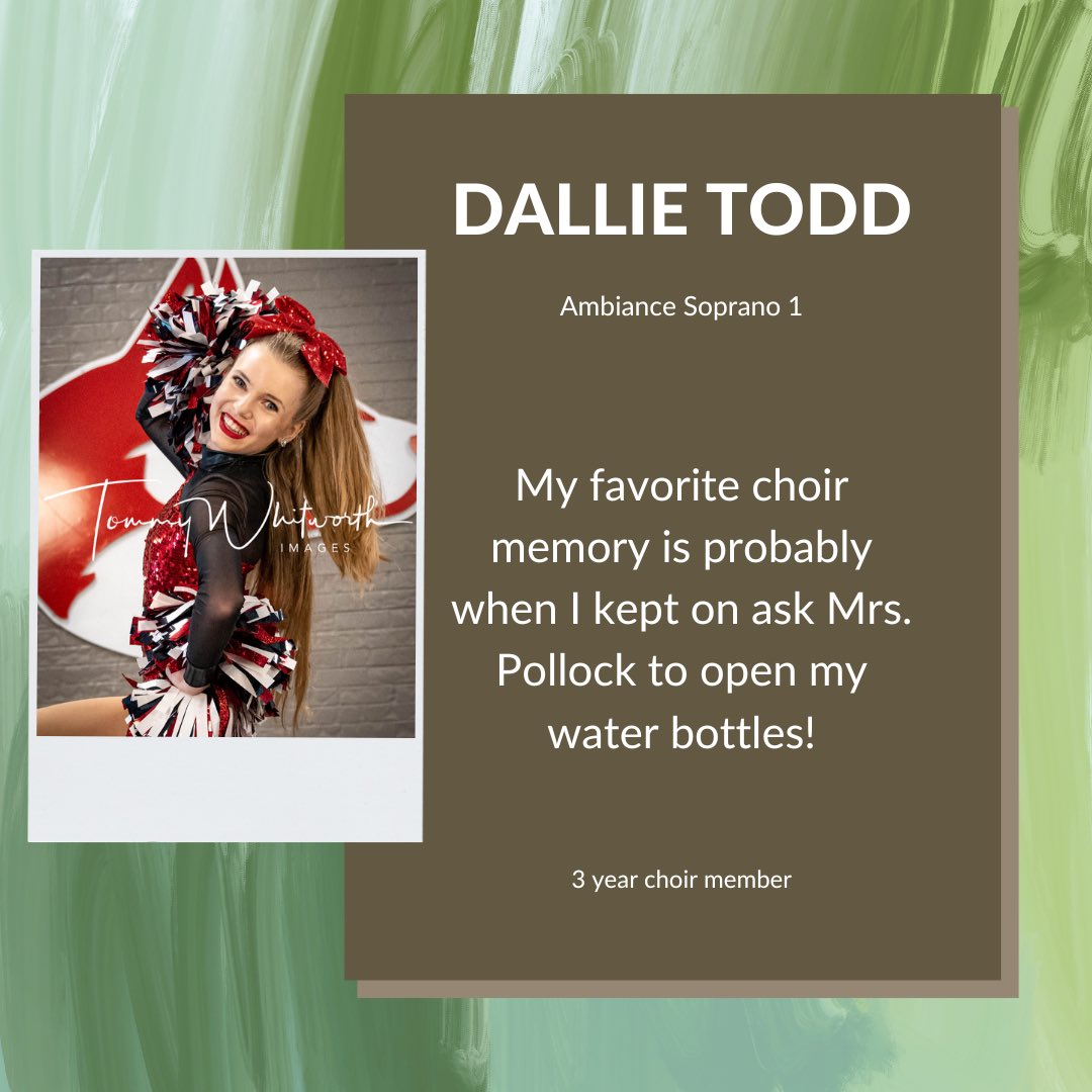 steamgddschoir's tweet photo. Our next 8th grade spotlight is Dallie Todd. Her biggest accomplishments in choir are being in Ambiance for two years, being in show choir for 7th grade, getting a solo in 6th grade, and making so many friends in choir. https://t.co/1liyf5lqpU
