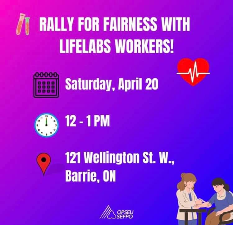 Co.e out this Saturday. Bring your flags. @OPSEUlocal389 @CLCOntario @CanadianLabour @OFLabour