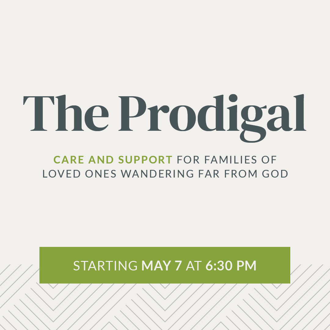 The Prodigal is a ministry to care for and support families of children and loved ones who are wandering from God. The summer session kicks off on May 7 at 6:30 PM. Learn more at watermark.org/prodigal