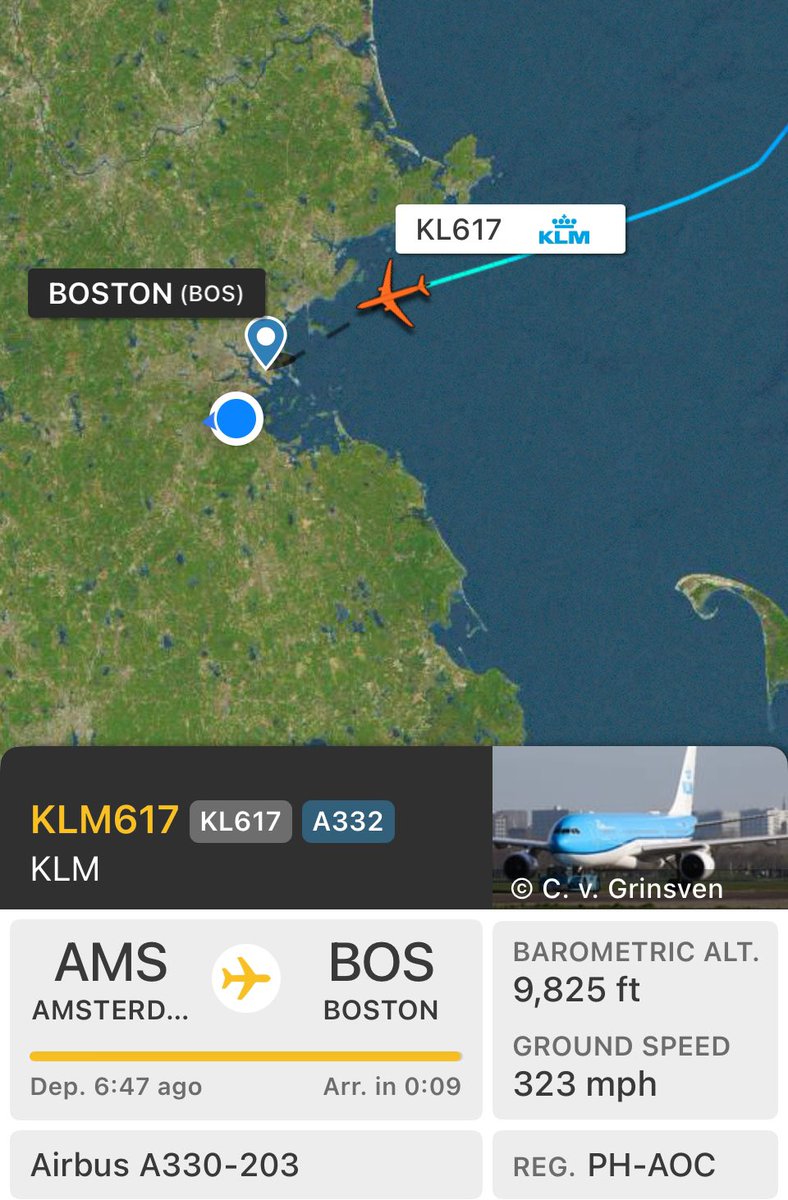 LOGAN AIRPORT: Alert 1 - KLM 617 for hot brakes. 180 souls onboard. MASSPORT FD & MSP Troop H staging. 18:00 #Breaking #Boston
