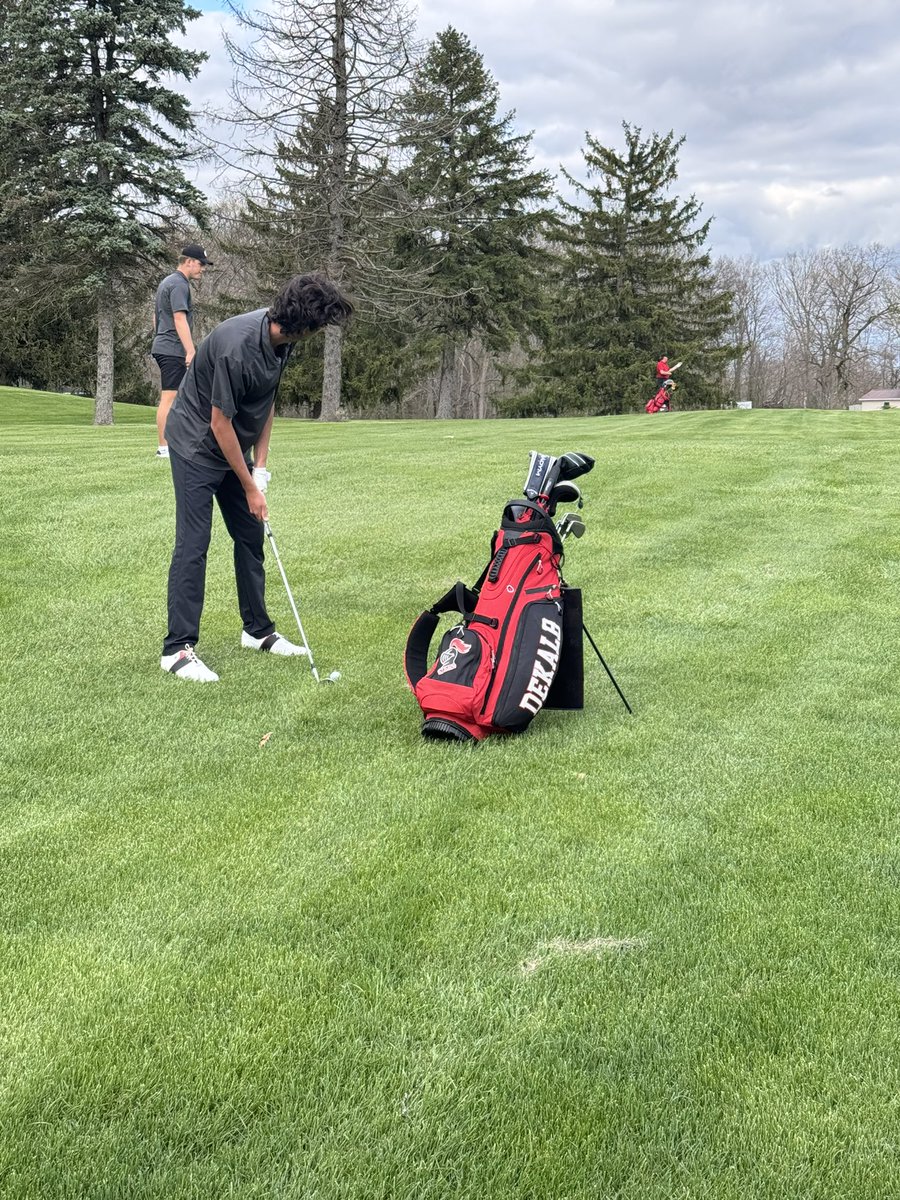 DeKalbGolf's tweet photo. DeKalb moves to 1&amp;1 in the NE8 conference with a loss to Huntington 156 to DK 74 last nite ,Grant  Stuckey led the Barons with a 37 , AJ Shambaugh 42, Logan Hartsough  49 Charlie Payne 46 , Adam Snider 50 , next up Concordia invite Sat @ Brookwood https://t.co/C5oBMFmx4b