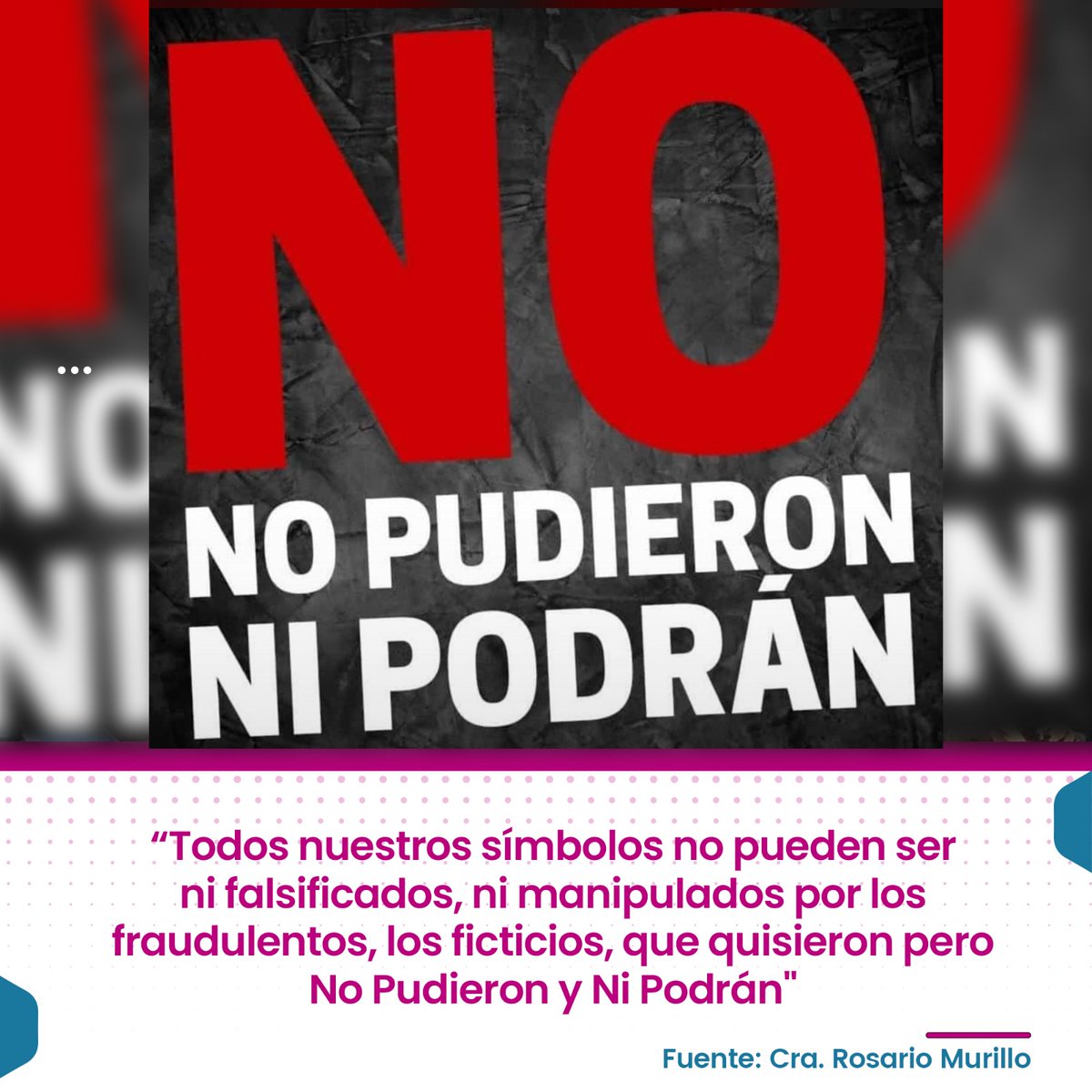 Unos puchitos no pudieron doblegar al pueblo. La Unidad es la fuerza que siempre prevalece ante la adversidad. #SomosVictoriasVerdaderas #SomosPLOMO19 #NoPudieroNiPodran