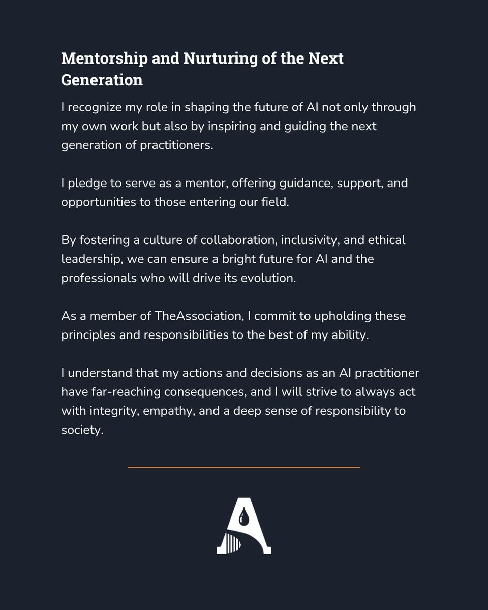 Our word to walk this journey to #EthicalAI with integrity and inclusivity.

🌉 Like the bridge we're building among dynamic fields, our oath connects us, bringing together our shared purpose and commitment. It truly takes a village—the #AIVillage in this case!

#AI4Good