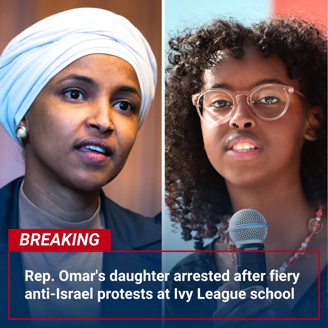BREAKING: Rep. Ilhan Omar's daughter arrested, placed in zip ties after anti-Israel protests at Columbia University. trib.al/kSmz1Gc