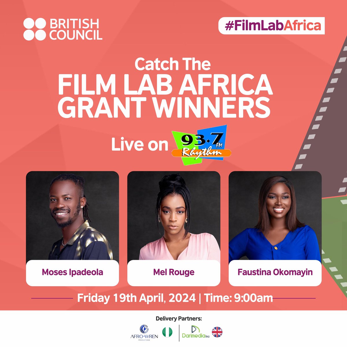 Tomorrow at 9am #filmlabafrica #BritishCoucil