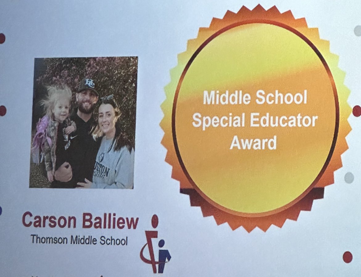 HocoAthletics's tweet photo. Congrats to @hocobaseball coach Carson Balliew for receiving the MS Special Educator Award! @hocojones @jbrettBEARDOWN @hchsbeardown https://t.co/JfhxAzSqYo