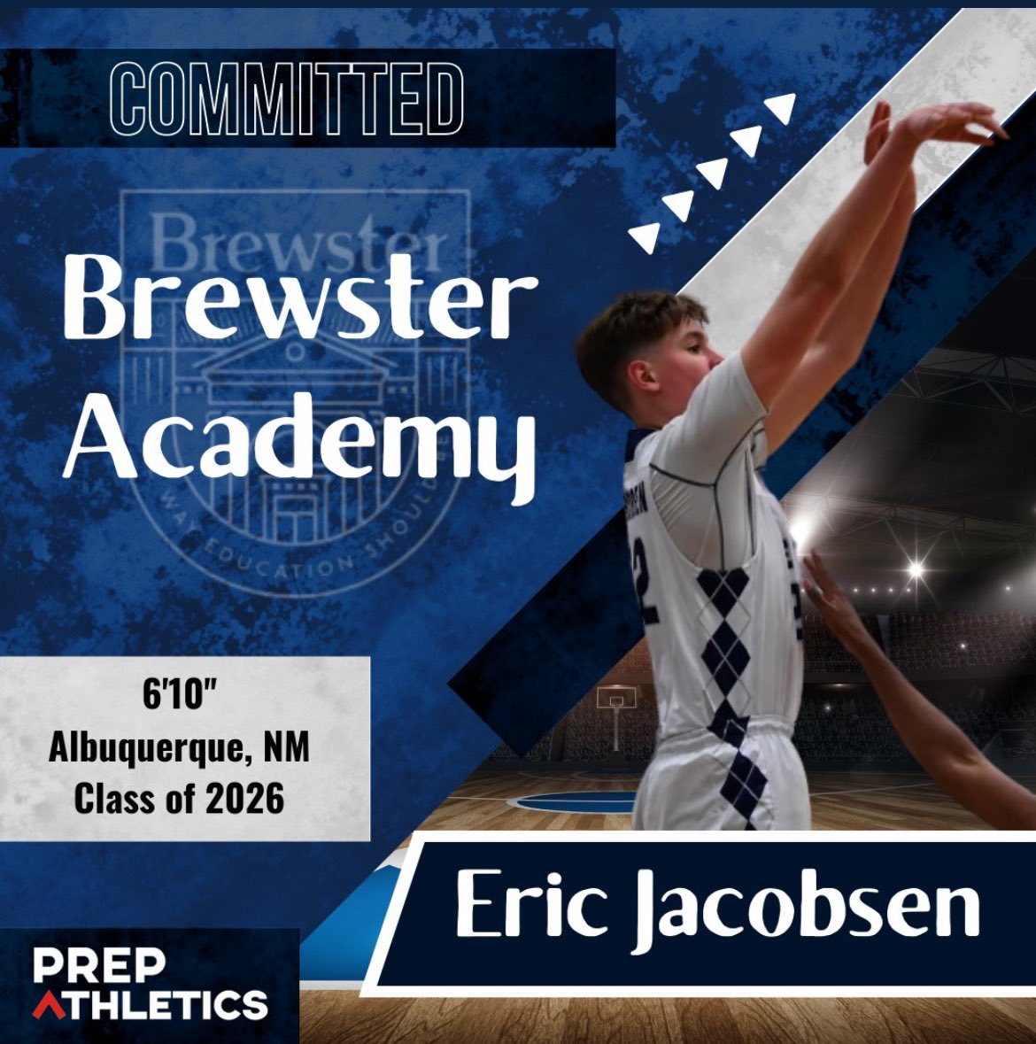 Very grateful to be attending Brewster Academy next year! Thank you to Coach Smith and Coach Gore for this opportunity. Thank you to La Cueva and the great 2 years. Looking forward to this next chapter! @BrewsterHoops @PREP_Athletics