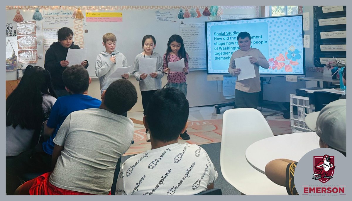 Ms. H's class performing their plays to answer the question: How did the early peoples of Washington live together and govern themselves? #SocialStudies