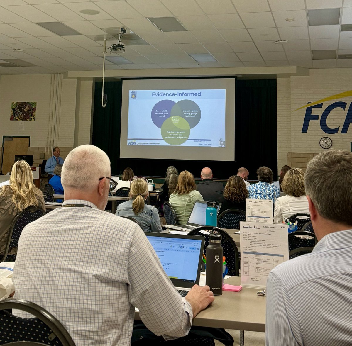 Curriculum leaders reinforced the evidence-informed lens for our ⁦@FCPSMaryland⁩ school and central leaders this week. Making decisions based on how learning happens, context, and educator experience/expertise! ⁦