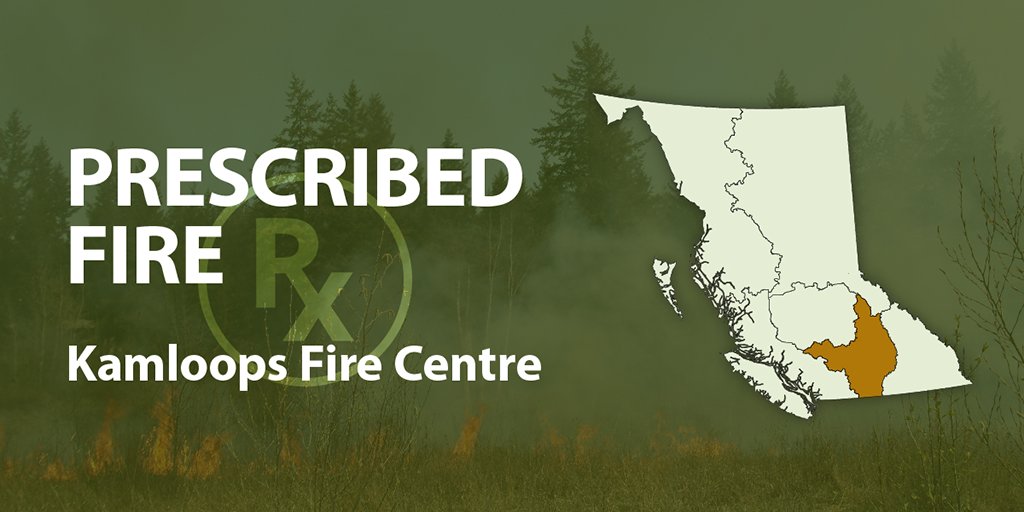 The #BCWildfire Service will be assisting the Coldwater Indian Band and the Coldwater Fire Department in conducting a prescribed burn project approximately 7.5 kilometres southwest of #Merritt.