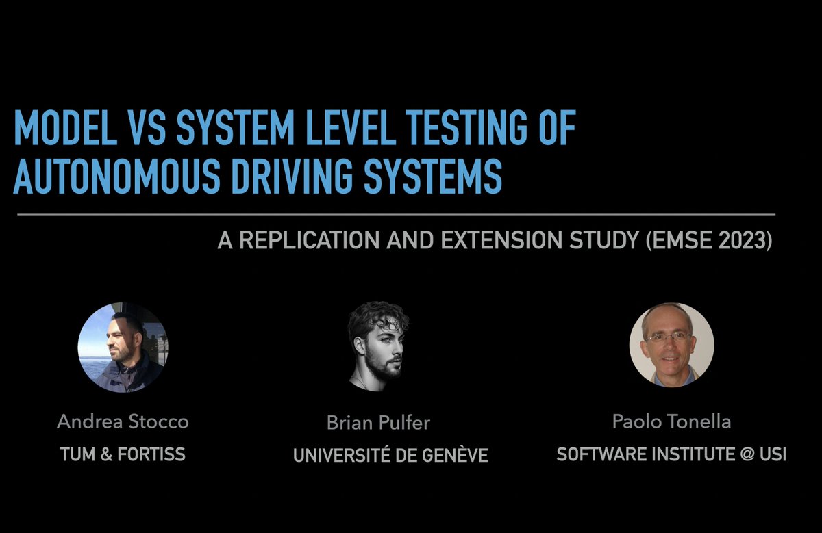 Wanna know how model and system testing for autonomous vehicles compare?

Today <a href="/ICSEconf/">ICSE</a> ("Testing with and for AI 1" 12.06pm) I  discuss our comparison on both virtual and physical testbeds and how we use #GenAI to mitigate the #realitygap 🌉 between virtual and real datasets