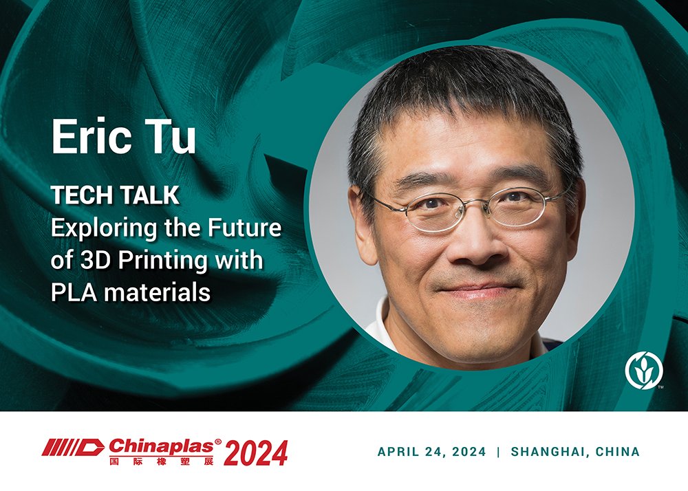 natureworks's tweet photo. On April 24th, NatureWorks' Eric Tu will present his Tech Talk on upcoming trends and advancements in 3D printing with Ingeo PLA at @CHINAPLAS 2024! See the future of biobased printing 🔮 and learn more! https://t.co/Acl5vJWEaO #chinaplas2024 #3dprinting #PLA https://t.co/4z6mlDYx6h