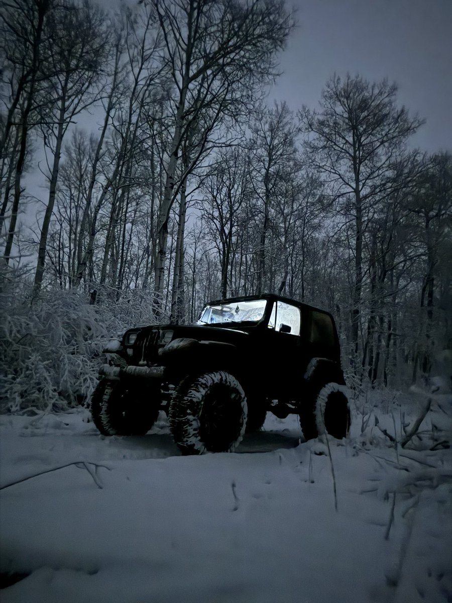 When buddy buys a jeep on 40’s and says get in we’re going adventuring during an April blizzard , we adventure till the wee hours of the morning