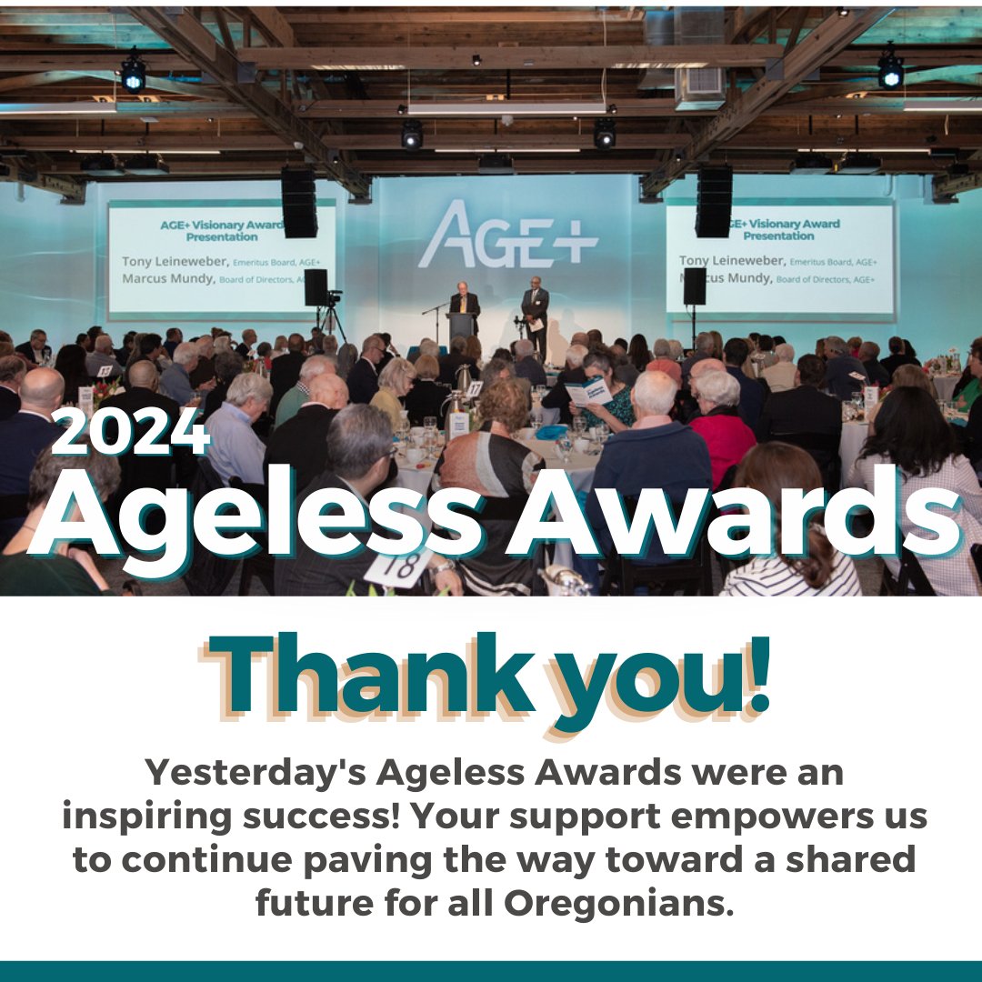 AgePlusOregon's tweet photo. Thank you to all who played a part in yesterday's event success, both in person &amp; virtually! We hope the program left you motivated to join AGE+ in creating more inclusive communities for all! To watch a recording of the show or make a contribution, go to https://t.co/NevOfftdoS! https://t.co/ag7SGULgF2