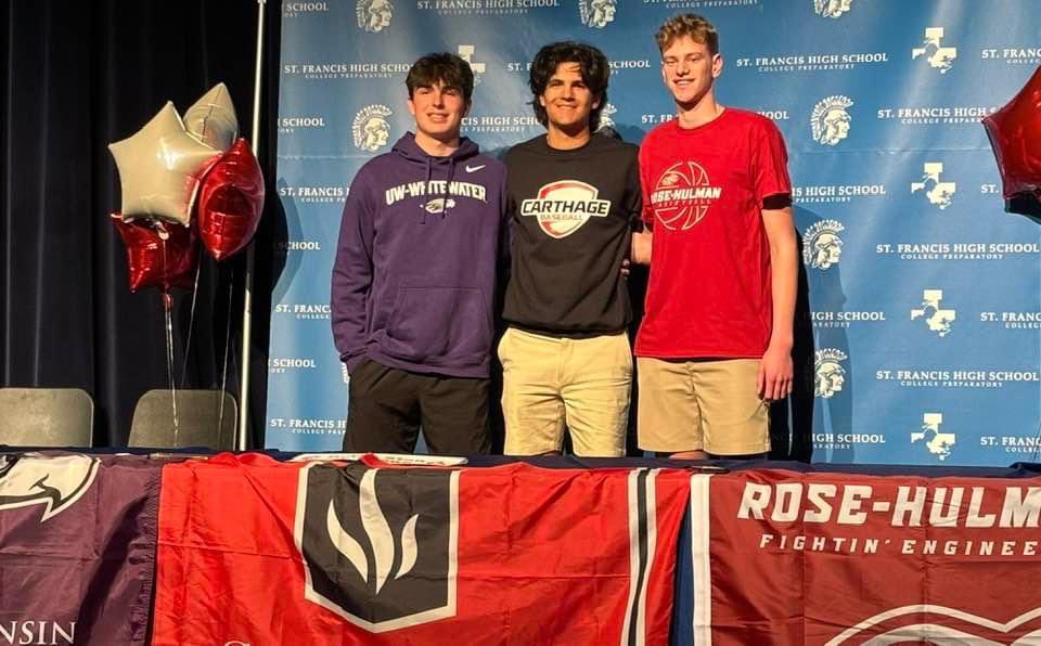 We had three seniors from our team sign their letters of intent yesterday. We are excited to watch Aaron and Kelton continue their journey with basketball and Dylan continuing his career in baseball! #OneStandard