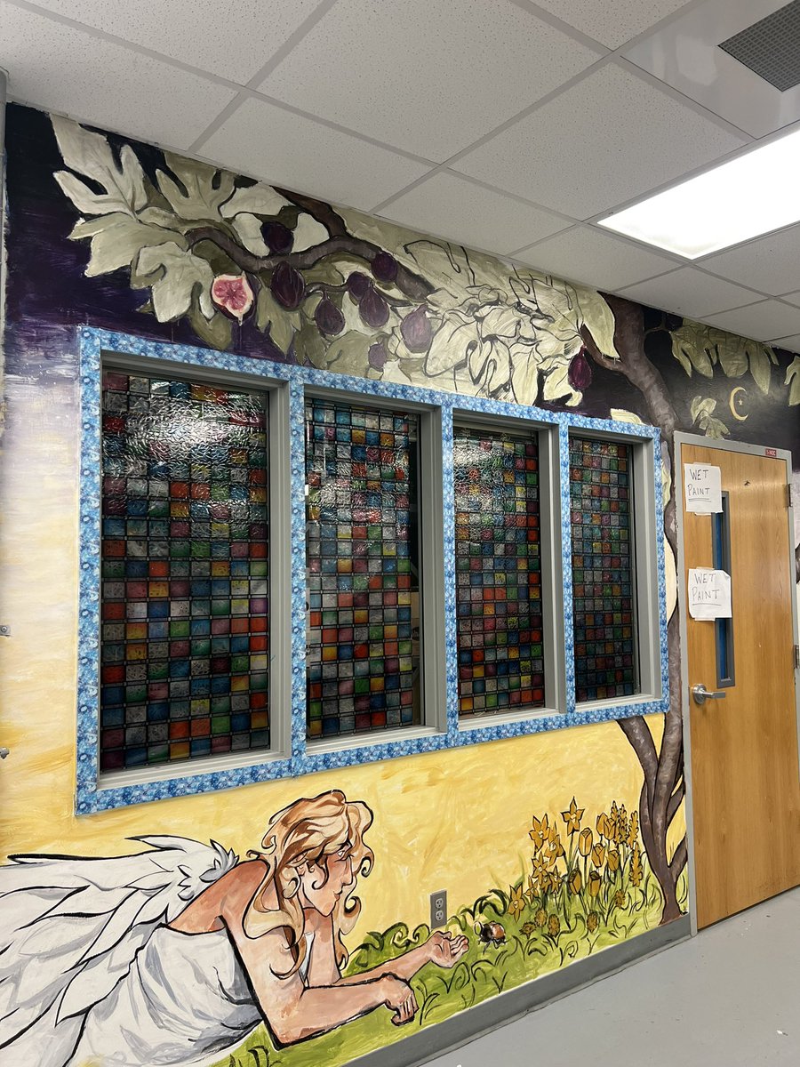EastLeeCountyHS's tweet photo. Ms. Forbes' Draw 2 & Paint 2 students are bringing creativity to life with a collaborative mural project! Keilyn, Faith, Cressida, Andi, David & Christopher are pooling their talents to craft a vibrant masterpiece on our classroom wall. Stay tuned for the unveiling! #MuralProject https://t.co/4ygQtqfFum