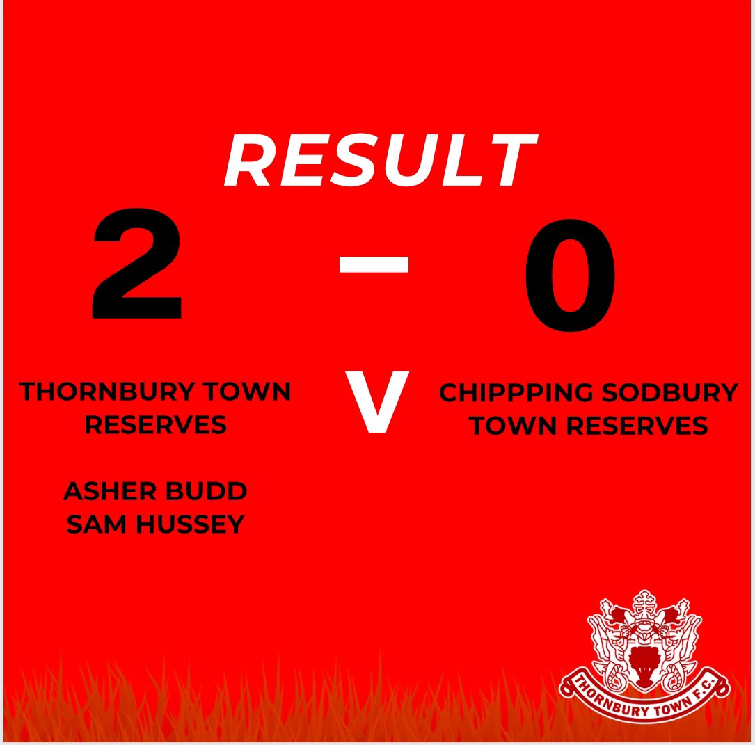 Our reserves make it 4 wins on the bounce as they beat @TSods reserves 2-0 in a tightly fought game! Thorns goals scored by Asher Budd and Sam Hussey