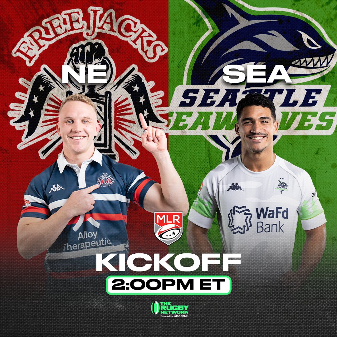 The two top teams in #MLR2024 kick off Week 8 in a titanic clash in Massachusetts! @NEFreeJacks 🆚 @SeawolvesRugby Don't miss it kicking off right now> therugbynetwork.com @usmlr