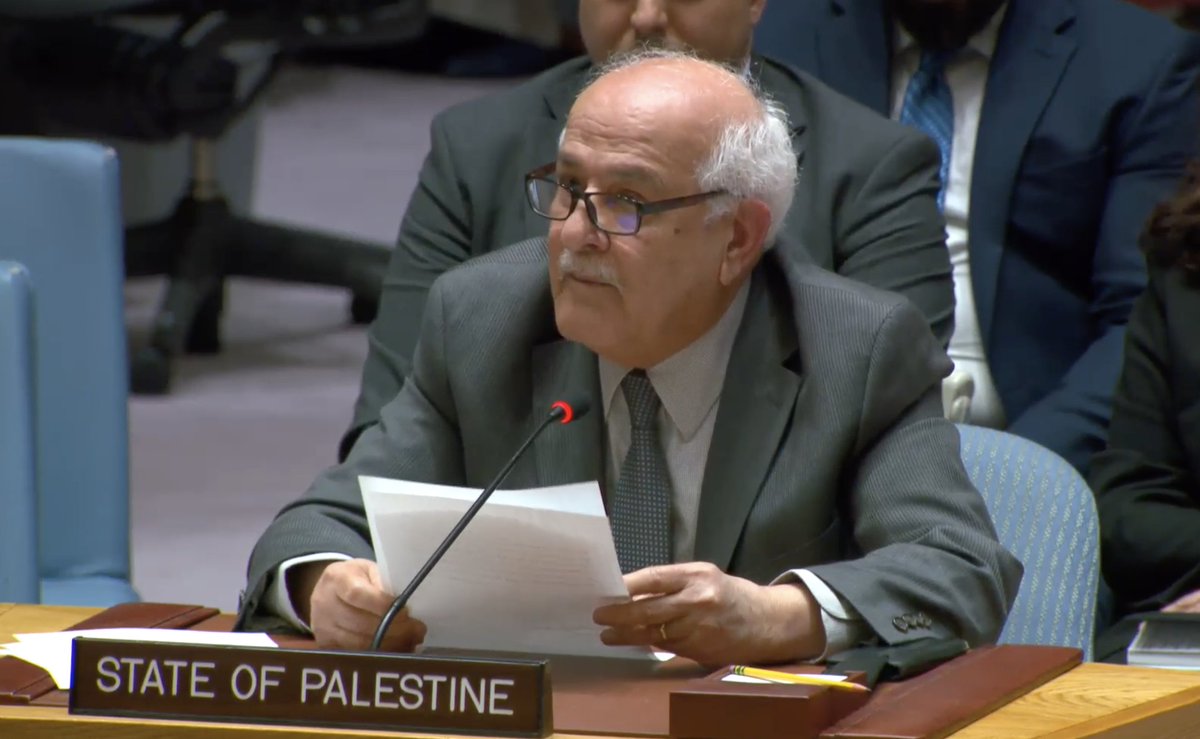Palestinian Amb Riyad Mansour: Admit us to membership it's an investment in peace.. the State of Palestine is inevitable. It is real.