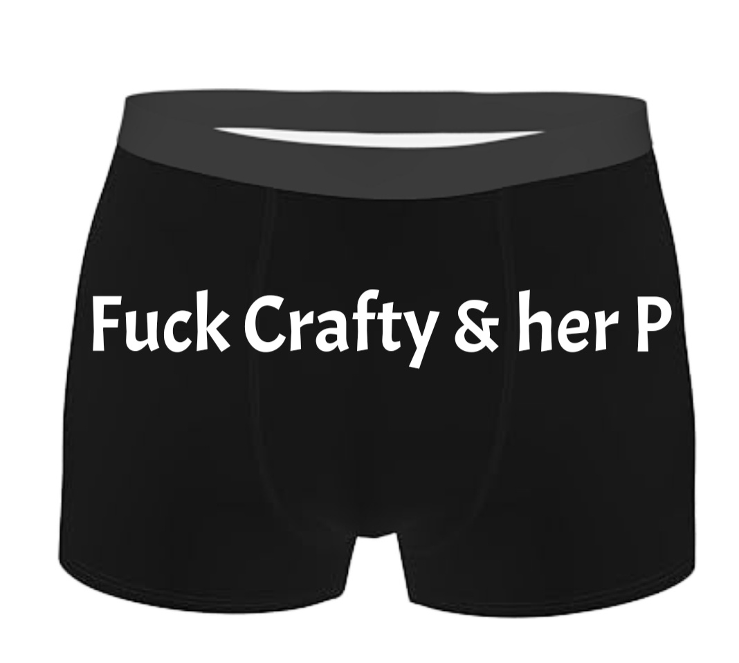 SttraightHomo's tweet image. Available for a limited time-- &quot;Fuck Crafty and her P&quot;  coffee mugs and underwear. Use promo code: Mustachio for 10% off.  #PeriDrama