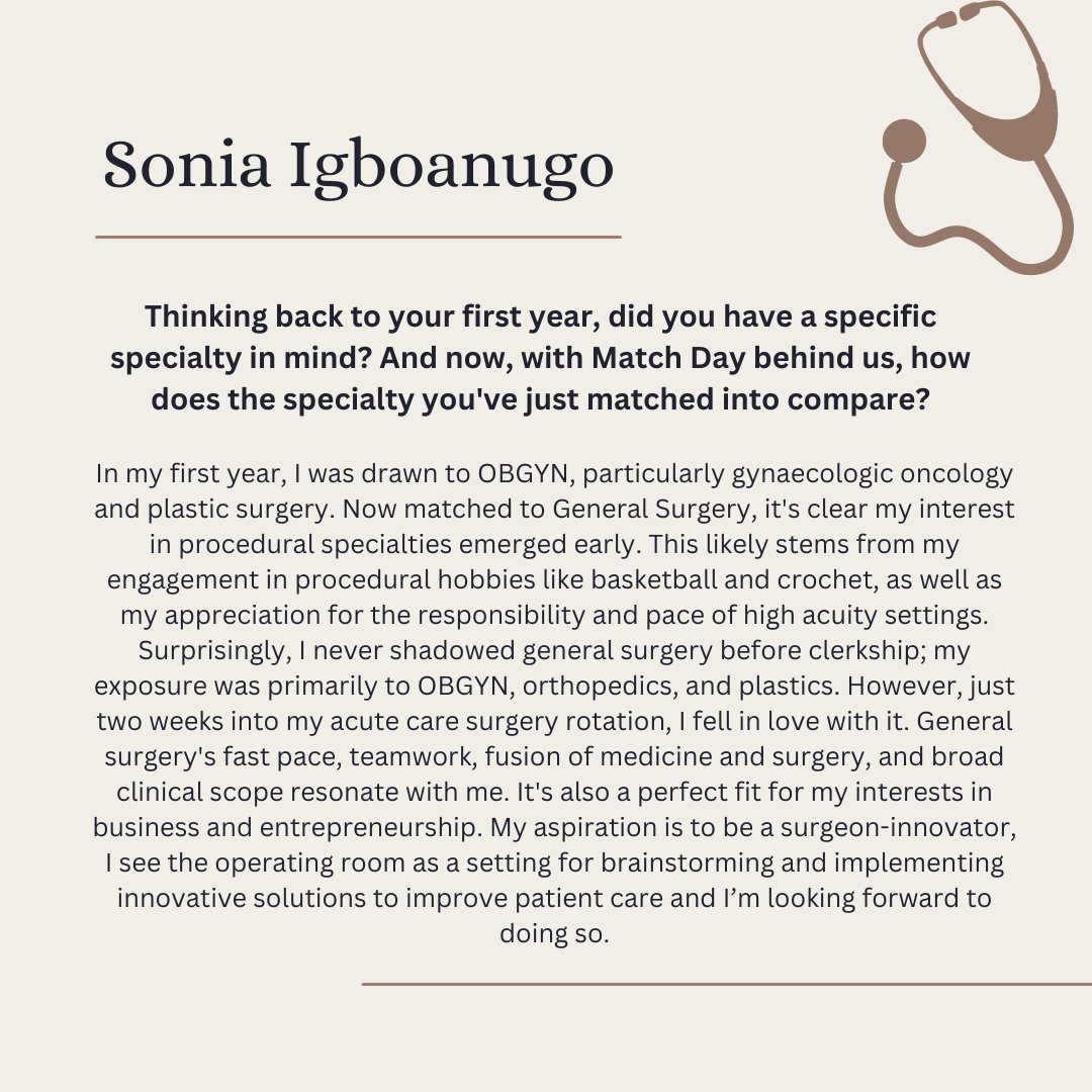 Congratulations once again to the recently matched 2T4s! We're thrilled to continue celebrating another outstanding member of this class, Sonia Igboanugo. We're proud to spotlight the achievements of our incoming Black physicians, and today we have the pleasure of introducing…