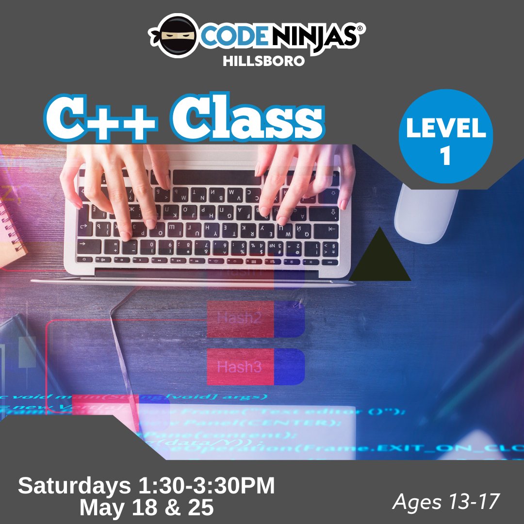 CodeNinjasOR's tweet image. 📢 Attention, aspiring teen coders! 📢 Our upcoming C++ course that was supposed to start this weekend has been postponed to May 18th and 25th. That means there is still time to join in on the fun and expand your coding skills! Join us for... bit.ly/3O7LJjV
#TeenCoders