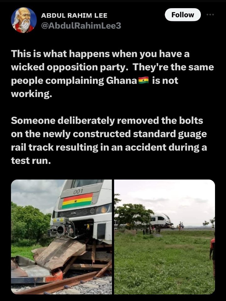 @GhPoliceService @Gen_Buhari and @AbdulRaufIbra20 said earlier the accident was caused by people stealing bolts. 🤣😂😂😂