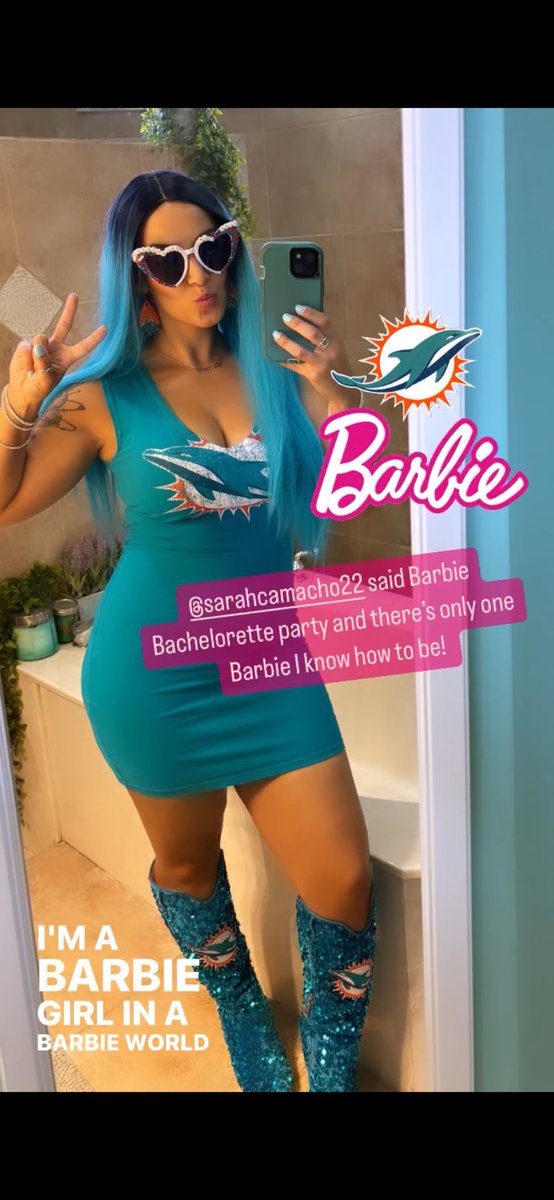 When my bride-to-be cousin says “C’mon Barbie, let’s go party” you already know it’s on!!! Bachelorette Party shenannies in Miami tonight #BrideTribe