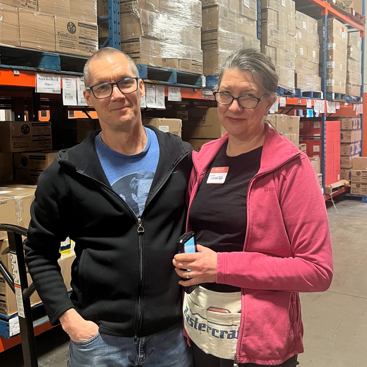 Meet the power couple, Tamara and Barry! After volunteering at our distribution centre, they take a break and go out for a dinner date. Then, they come back to The Food Bank and volunteer in our Engagement room. Read about their story: bit.ly/43NHRet #NVW2024 #FeedWR