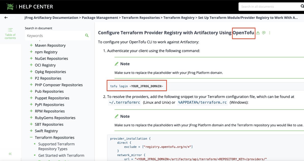 DevOpsOhad's tweet image. It is amazing to see @jfrog officially supporting @OpenTofuOrg in their platform. Step by step, OpenTofu is becoming the OSS standard for #infrastructureascode.
jfrog.com/help/r/jfrog-a…
