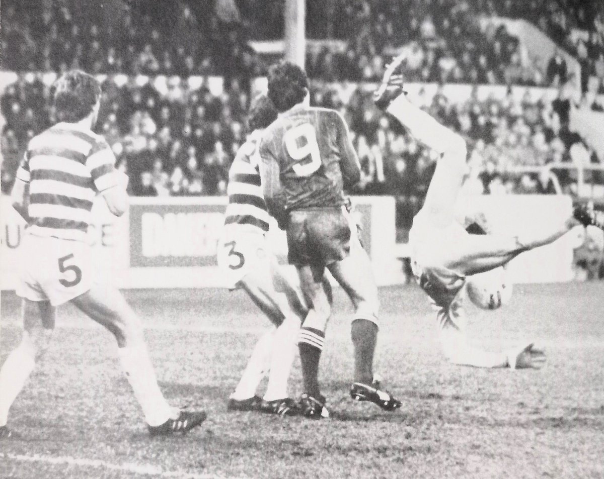 Pat Bonner takes a spectacular catch at Pittodrie in 1982. Celtic won 2-1, an unusually good result up there during that era.