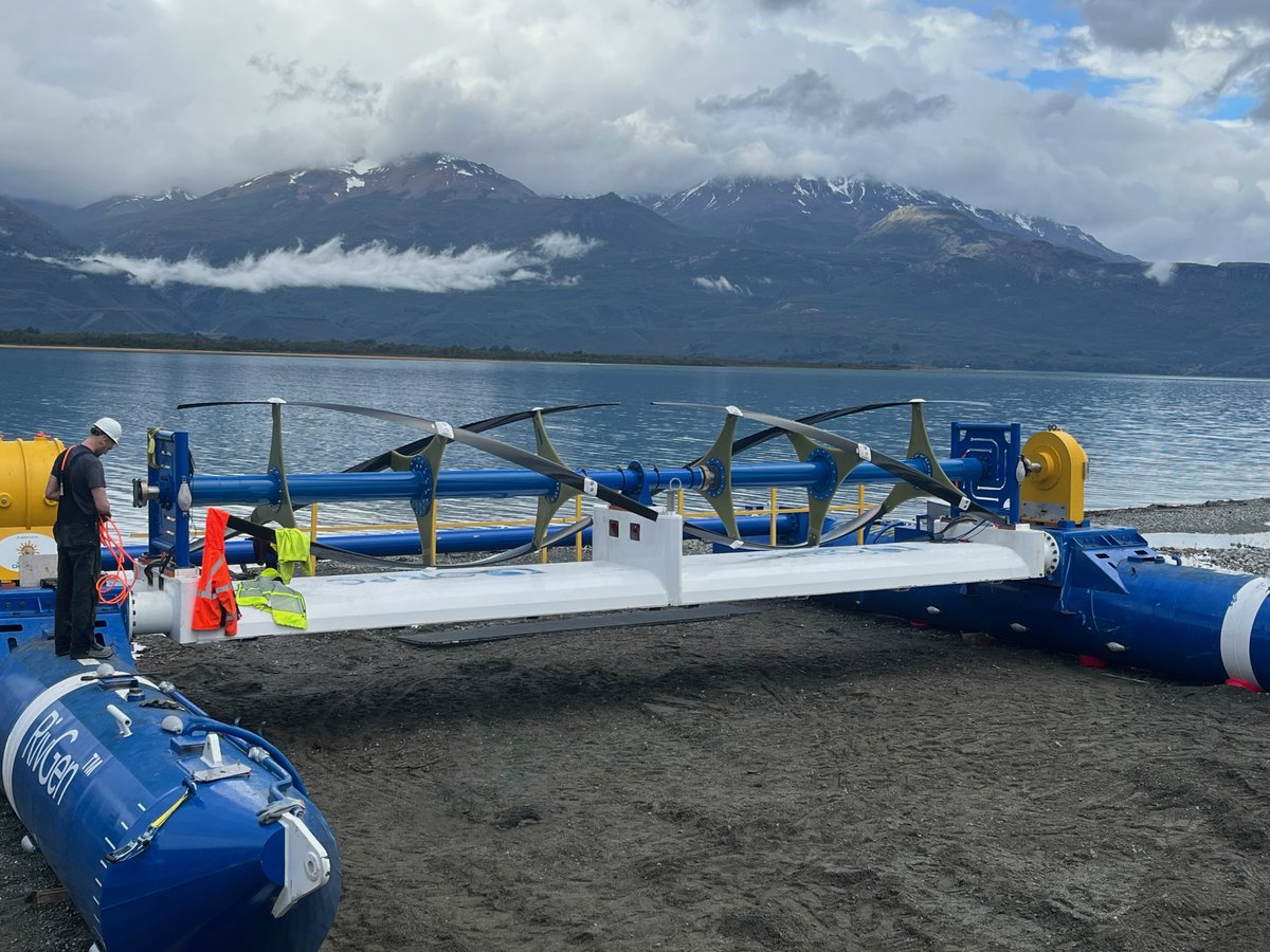ORPC’s RivGen device has arrived in Chilean Patagonia after a 6,000-mile journey from Millinocket Fabrication in rural northern Maine. The arrival and assembly of the device mark a significant milestone toward ORPC’s first deployment of a #marineenergy system in South America.