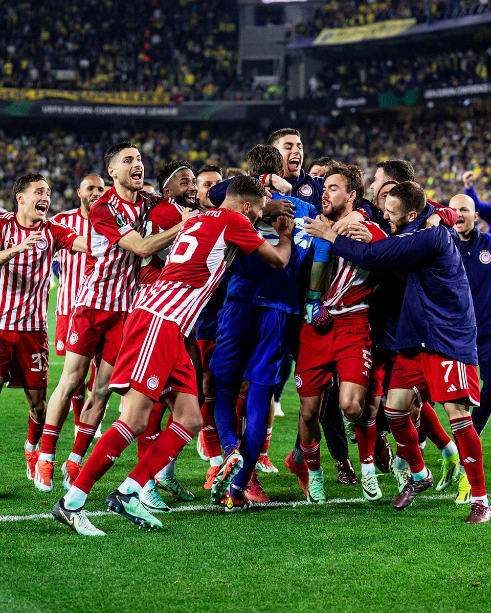 🇬🇷 Olympiacos become the first Greek team to reach a UEFA club competition semi-final since 1996 💫

#UECL