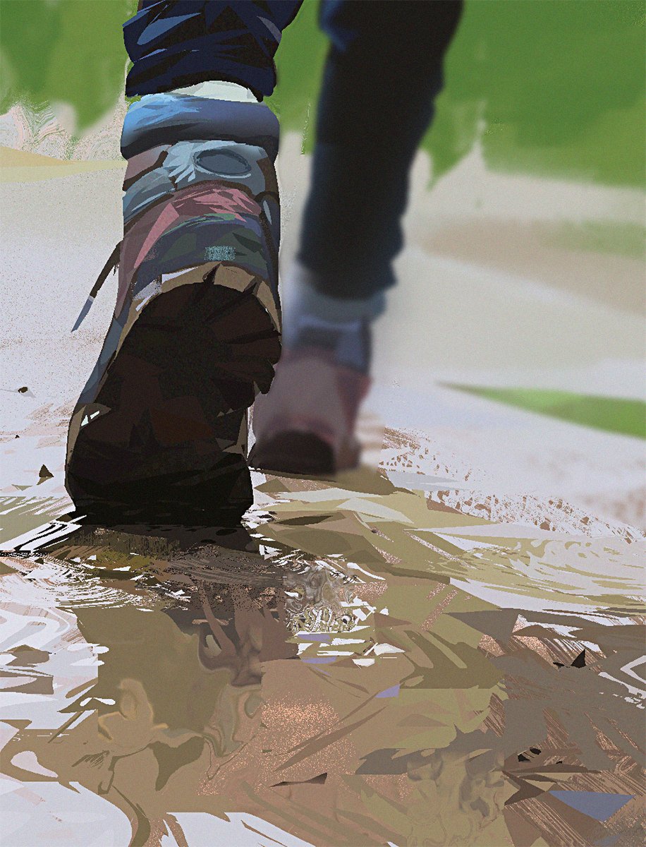 Day 18. Mud walk #Pleinairpril #pleinairpril2024 #webbypaint #painting