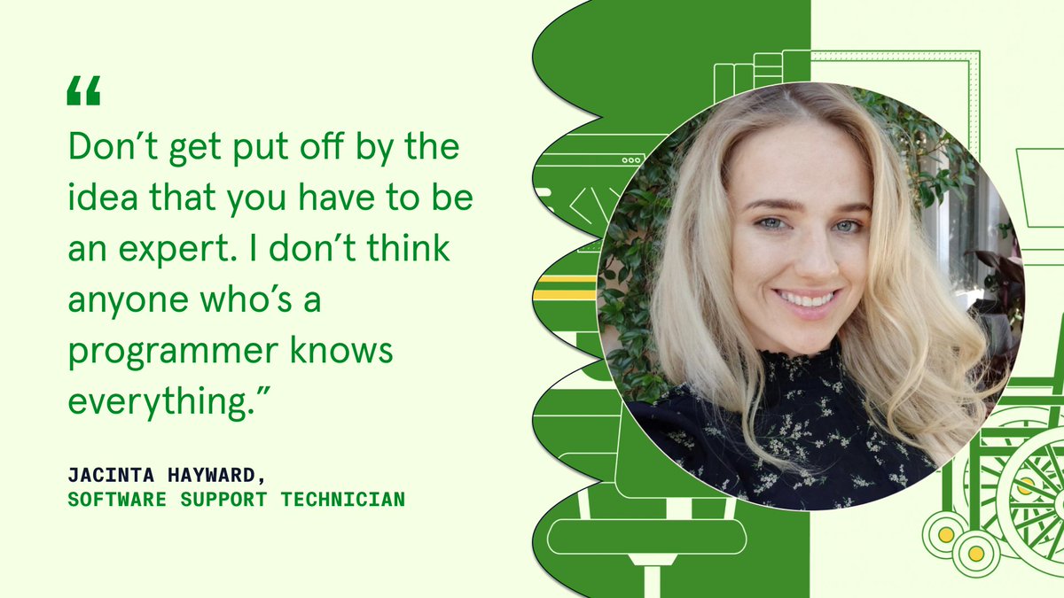 Meet Jacinta Hayward, a 27-year-old Software Support Technician who #LearnedWithCodecademy to change careers. Here’s how she made the change from healthcare to tech in just one year. (Congrats, Jacinta! 🥳) bit.ly/3vQkswa