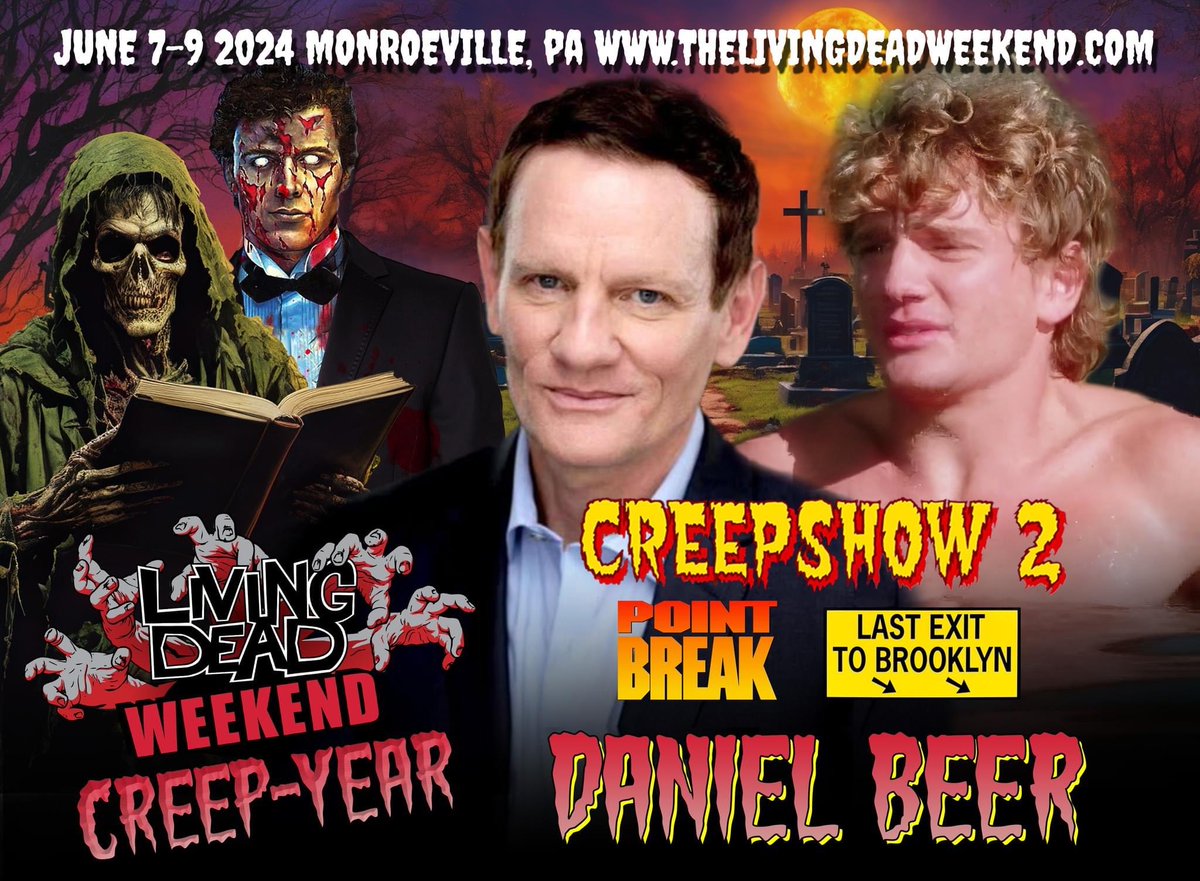 See you there. #horrormovies #HorrorFansUnite 
#horrorfilms #horrornews #horrorfilm #horrorcons #horrorclassic #horror #horrornews #horrorcollector #horror #horrormovies#horrorconvention #horrorfilm #horroricon #horrorgeek #danielbeer #horrornights #theraft #creepshow2