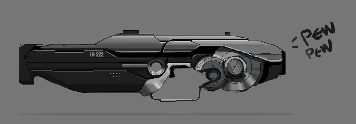 Gun sketch, painting practice
#conceptart #conceptdesign #portfolioday #hardsurface #scifi #retrofuturism