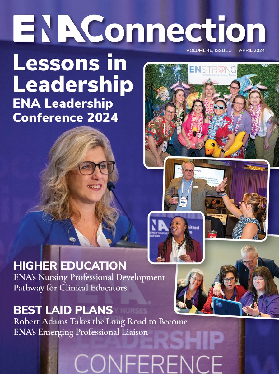 Check out the digital edition of April's ENA Connection is here for a recap of Leadership Conference 2024, a message from ENA Board member Chris Parker and more. bit.ly/49JTAMr