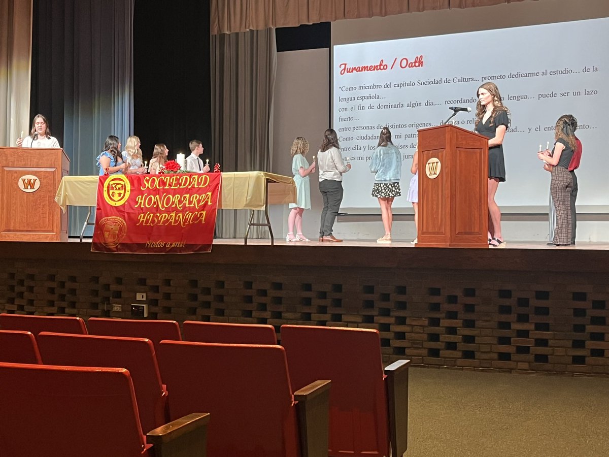 WauseonHigh's tweet photo. At tonight’s Sociedad Honoraria Hispanica Ceremonia de Induccion Y Premiacion five students were inducted and senior members were recognized. Congratulations to all students! #WauseonPride https://t.co/Xk7LqRtU2k