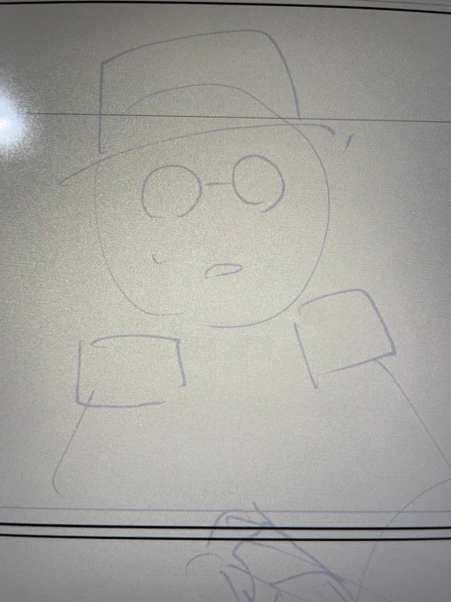 下書きと線画です 