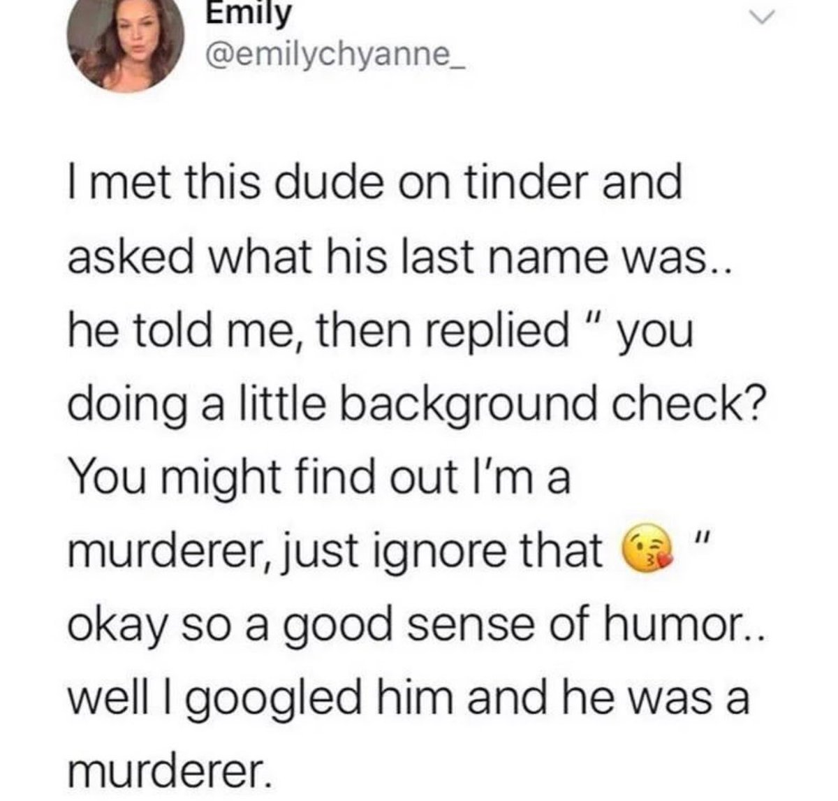 Wonder if she will still date him for his good sense of humour😂