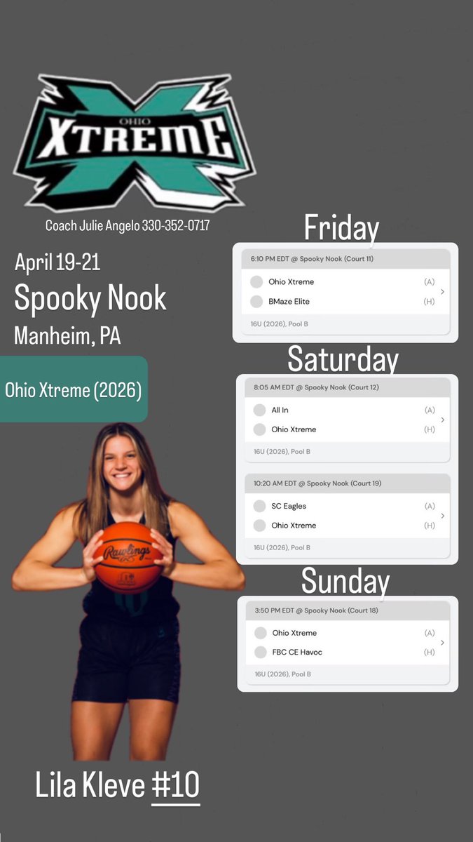 lila_kleve's tweet photo. Headed to Manheim, PA playing at the Spooky Nook- come check me and my  @OhioXtreme 2026’s out! https://t.co/AdisYBYcGm