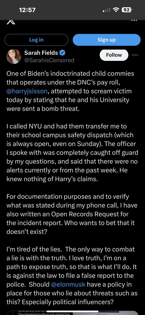 @harryjsisson Pathetic harry posting lies he has not learned his lesson from calling in FAKE bomb threats! disgusting 🤮 
#harrysmollett