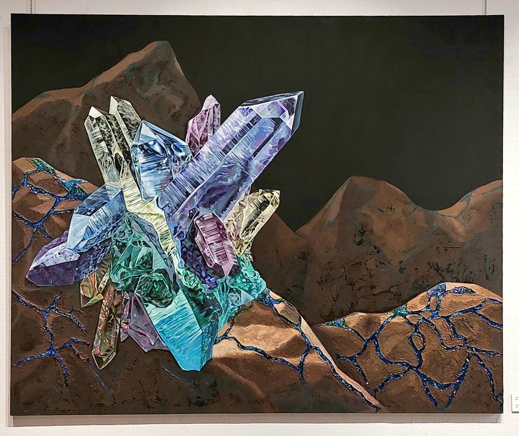 【Stoneシリーズ】
第2作目  （2023年制作）
「奮起」
F130号／アクリル・モデぺetc…

 #画家  #石  #ストーン  #stoneシリーズ  #Yulve  #おすすめ  #絵  #絵画  #art  #アートのある暮らし