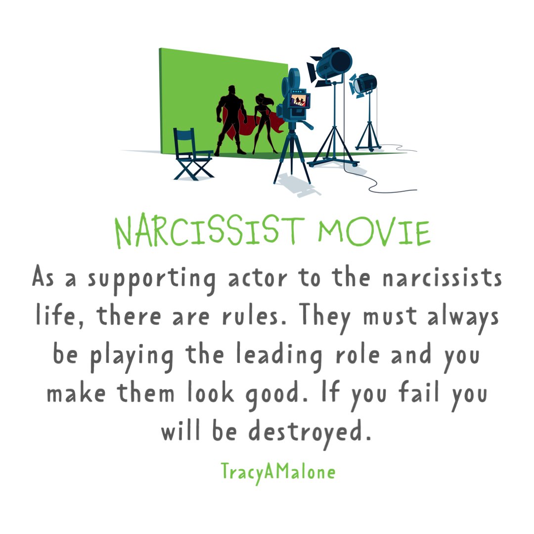 The life of a #narcissist is like a movie - they are the star and you are the supporting actor. You must make them look good #narcissism #covertnarcissist #narcissisticabuse #narcissistabusesupport #tracyamalone #divorcingyournarcissist #youcantmakethisshitup #narcissisticmovie