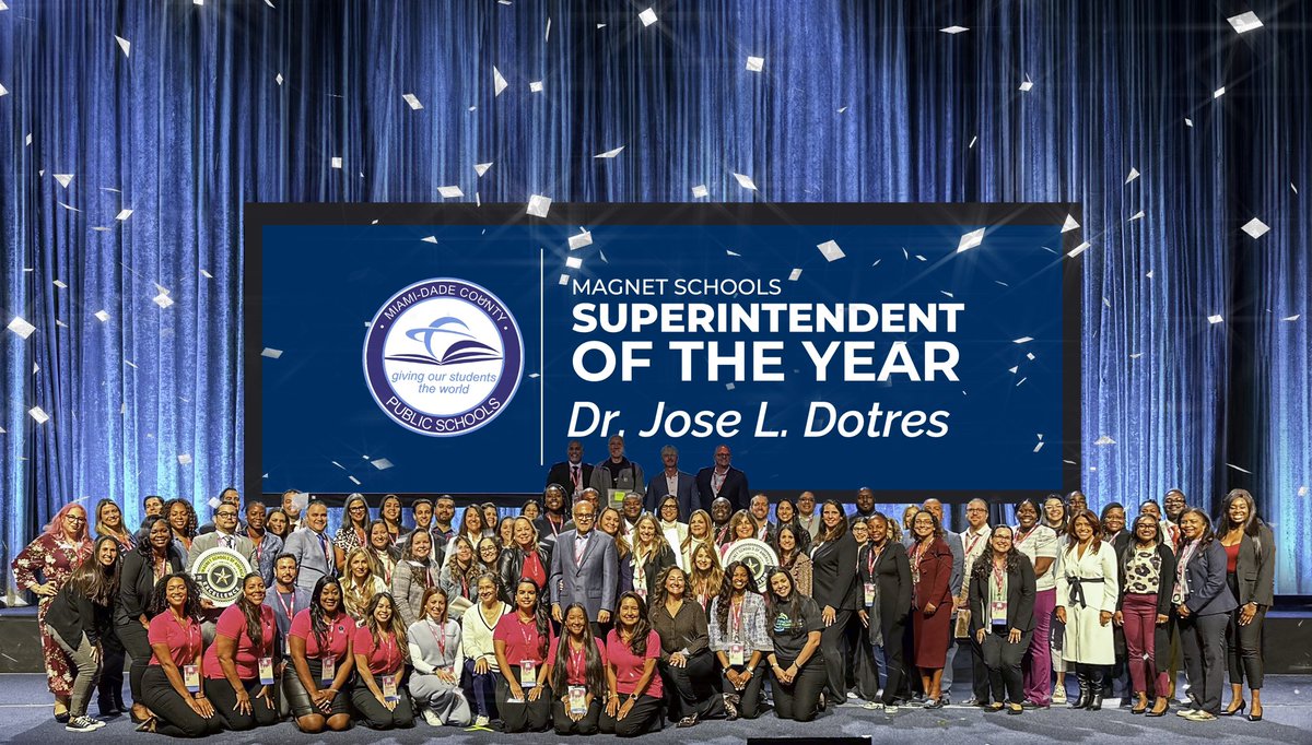 MDCPS brings home the gold with the National Magnet Superintendent of the Year Award! This wouldn't be possible w/o innovative magnet leaders. Our Imagineers behind the @MiamiMagnets Magic, craft programs that ignite passions that prepare students for bright futures. ✨