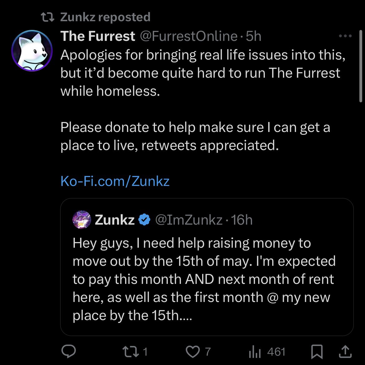 Reminder that ImZunkz is a zoophile Click my link tree in my bio to check that shit out. Nigga is weird asf HE LIKED FERAL! Do not DONATE TO THIS MF