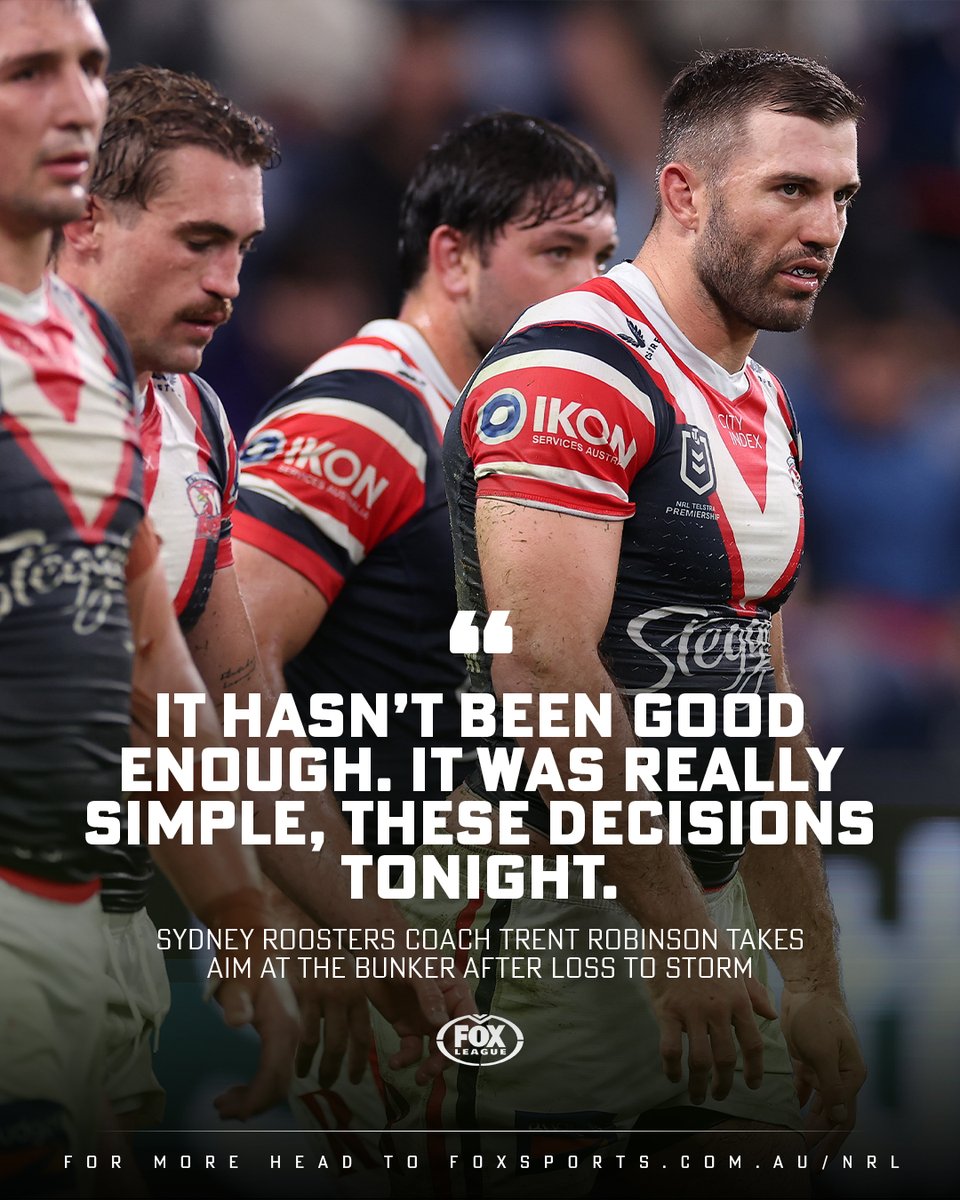 Trent Robinson didn't mince his words as he slammed the performance of the Bunker after the Roosters' loss 😡 READ MORE 👉 bit.ly/3xIjRxi