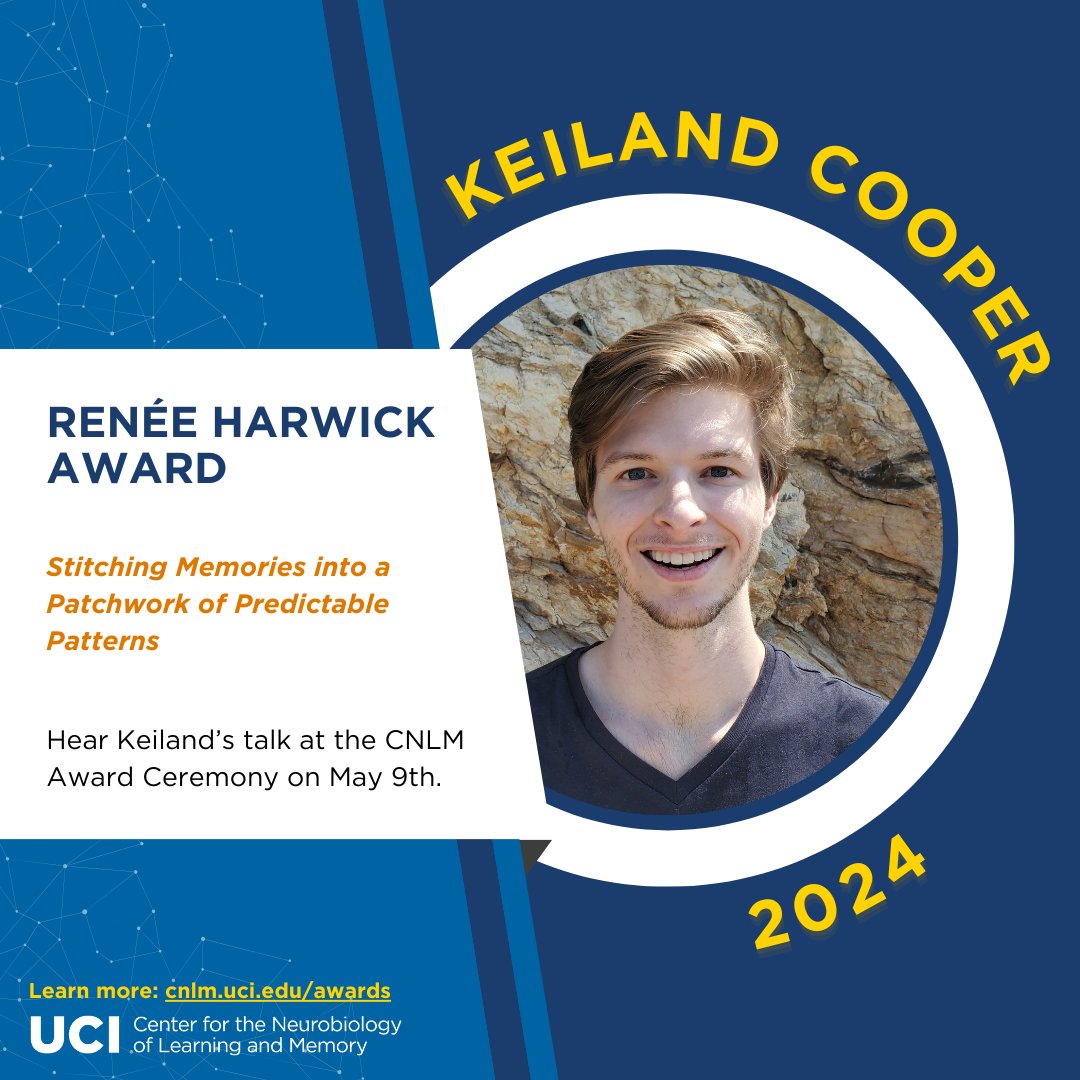 Congratulations to Destiny and Keiland, recipients of the 2024 Renée Harwick Award! They will be presenting their work at the CNLM Award ceremony on May 9th. Learn more: cnlm.uci.edu/awards #award #accomplishment #ceremonies