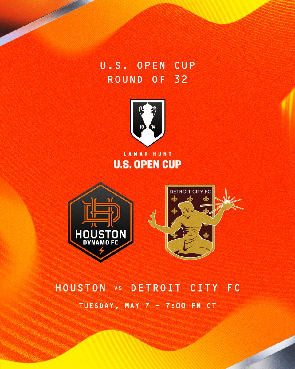 The time and date are set against @DetroitCityFC for @opencup. See y'all soon 👀 

🎟️ bit.ly/4aRJjPm

#Hustlin4More x  #USOC2024